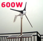 500W větrná turbína + solární panel 2 x 50W