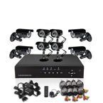 8 kanálový dvr rekordér + 8 den / noc kamery zaruka 24m